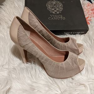 Vince Camato Bisque Chiffon/Nappa New in Box